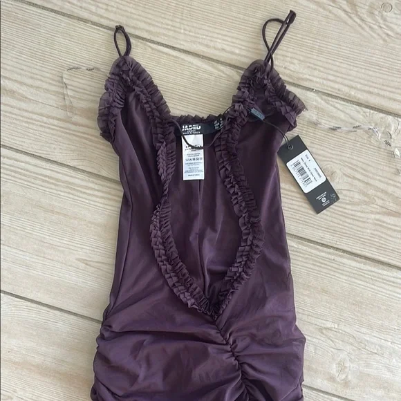 NWT Jaded London Ruffled Purple Dress - Picture 3 of 4